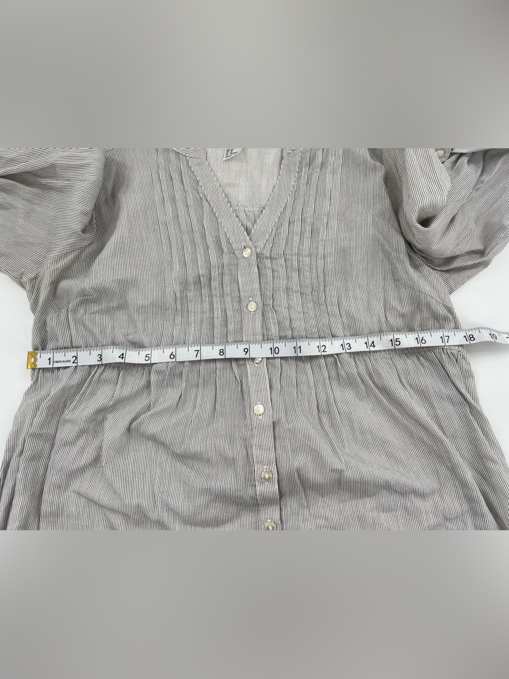 H&M Light Gray Button-Front Mini Dress - Picture 6 of 10